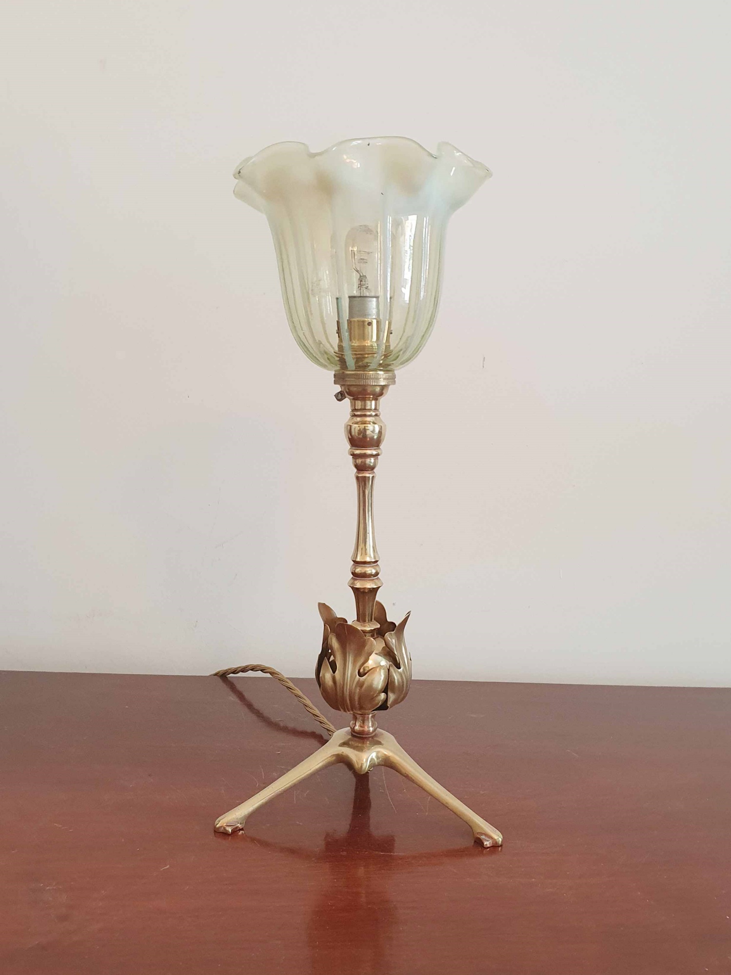W.A.S Benson, London | Arts & Crafts Brass Table Lamp | England c.1905 | SOLD - Image 2