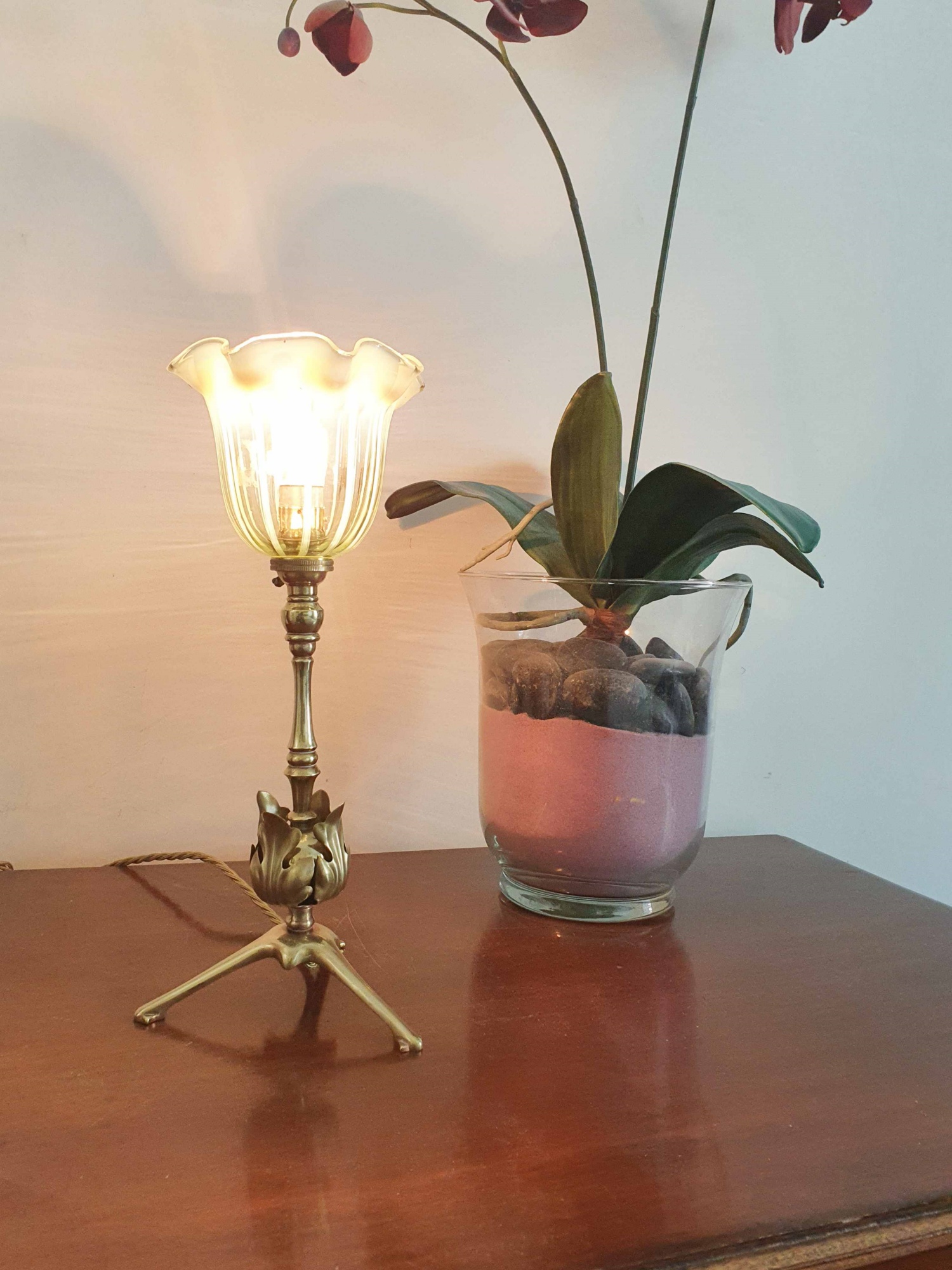 W.A.S Benson, London | Arts & Crafts Brass Table Lamp | England c.1905 | SOLD - Image 3