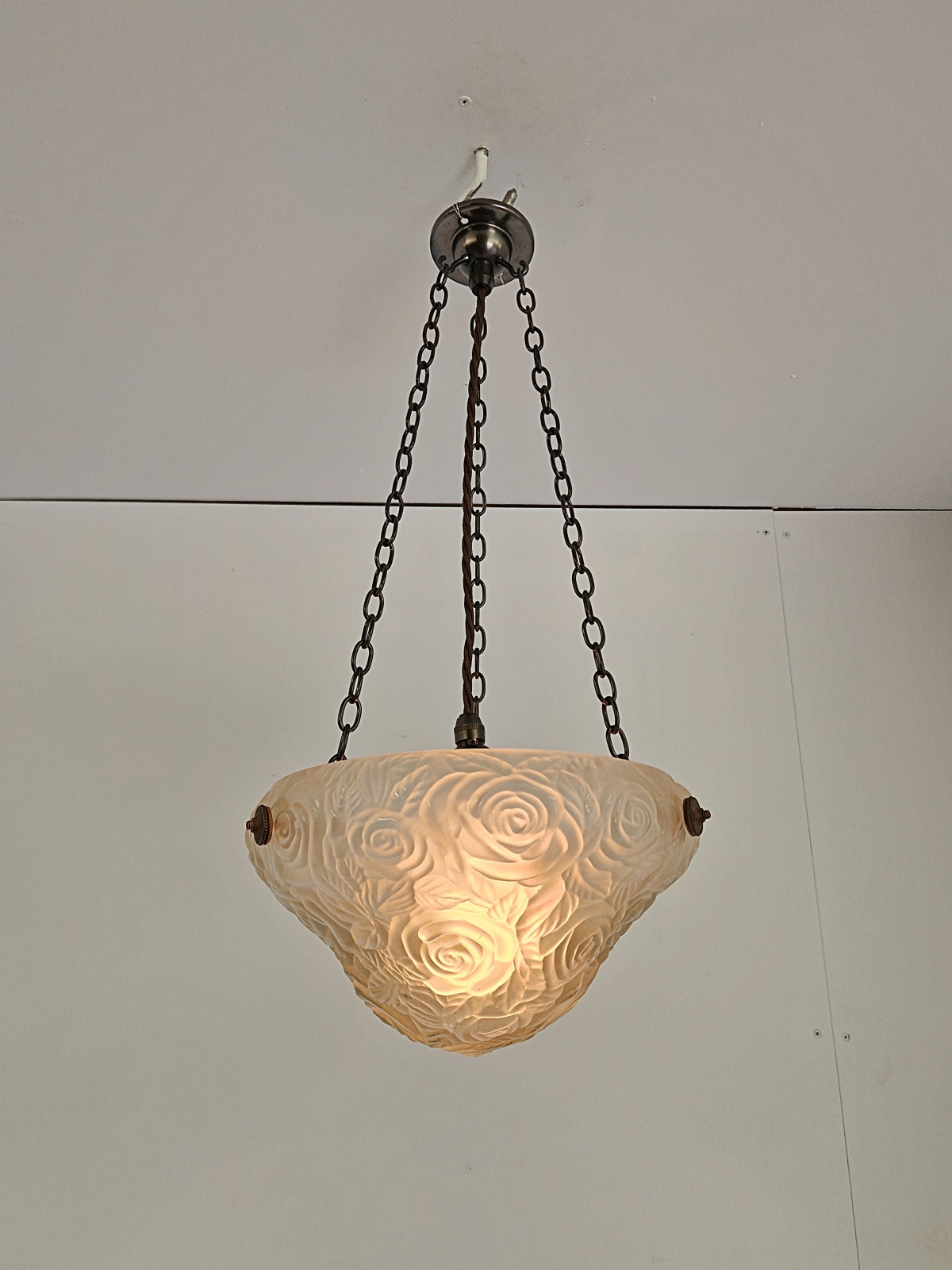 Unsigned | Petite Art Deco Plafonnier | France c.1925 - Image 2