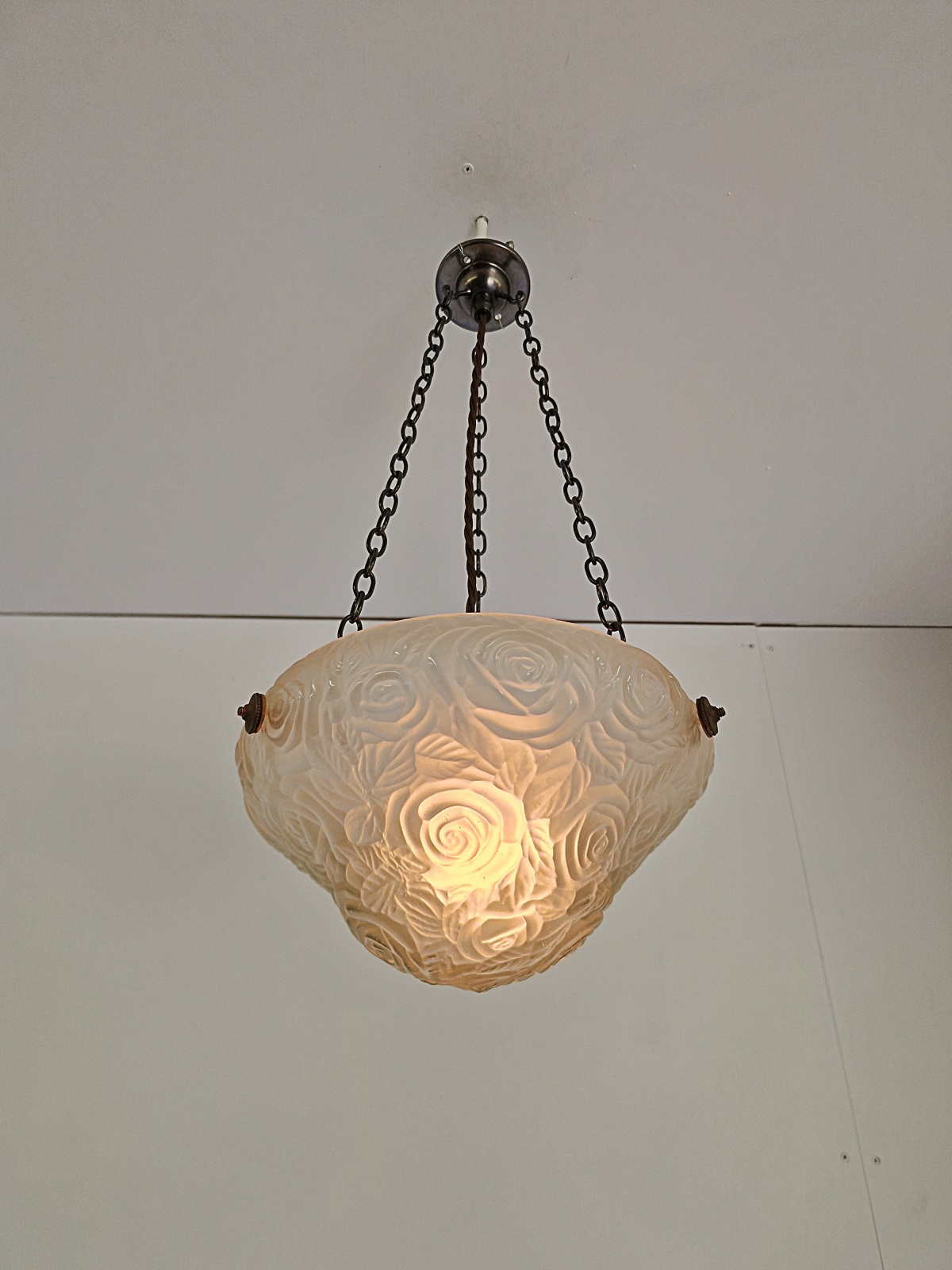 Unsigned | Petite Art Deco Plafonnier | France c.1925 - Image 4