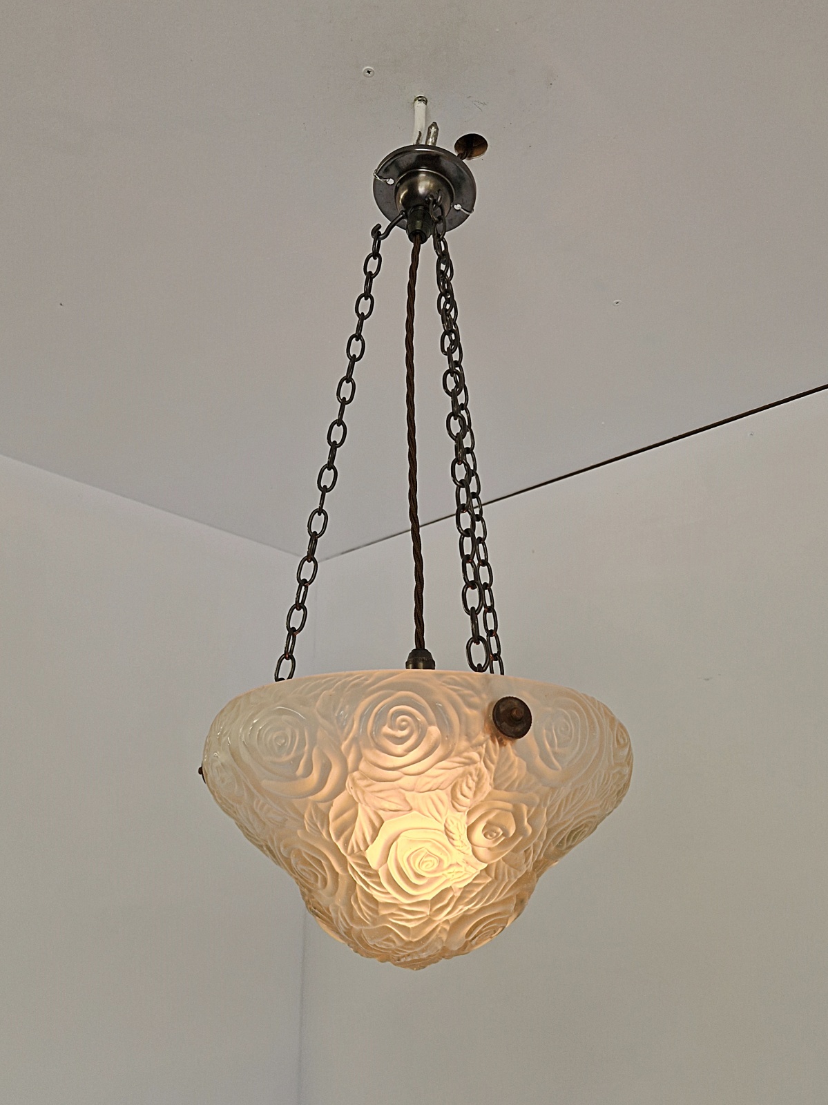 Unsigned | Petite Art Deco Plafonnier | France c.1925 - Image 6