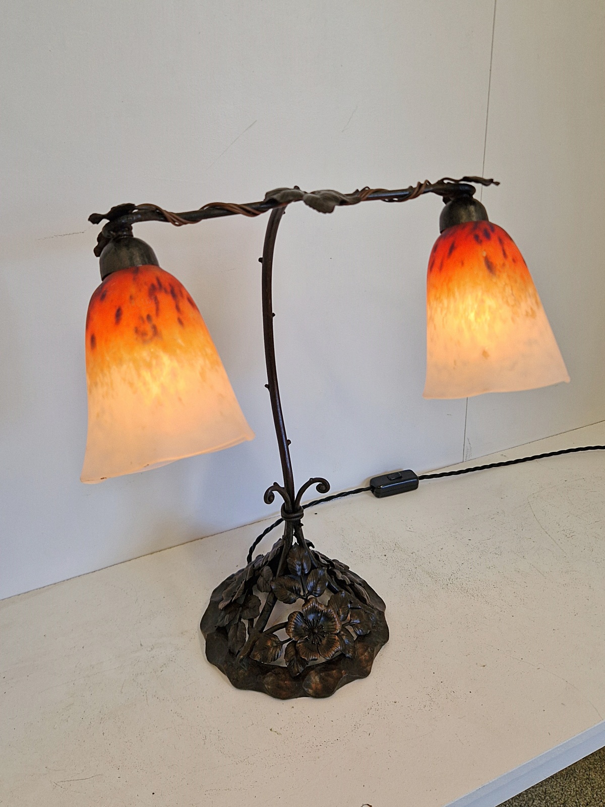 Louis Janin and Charles Schneider | Twin-Arm Desk Lamp | France c.1925 - Image 6