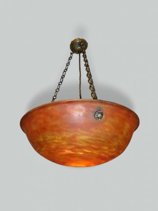 Daum Frères, Nancy | Pate-de-verre Plafonnier | France c.1920 | SOLD