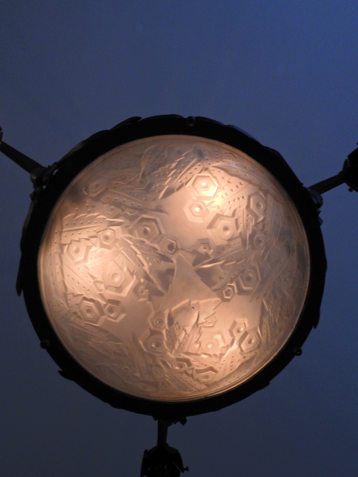 Muller Frères, Luneville | Art Deco Wrought-iron Chandelier | France c.1930 | SOLD - Image 6