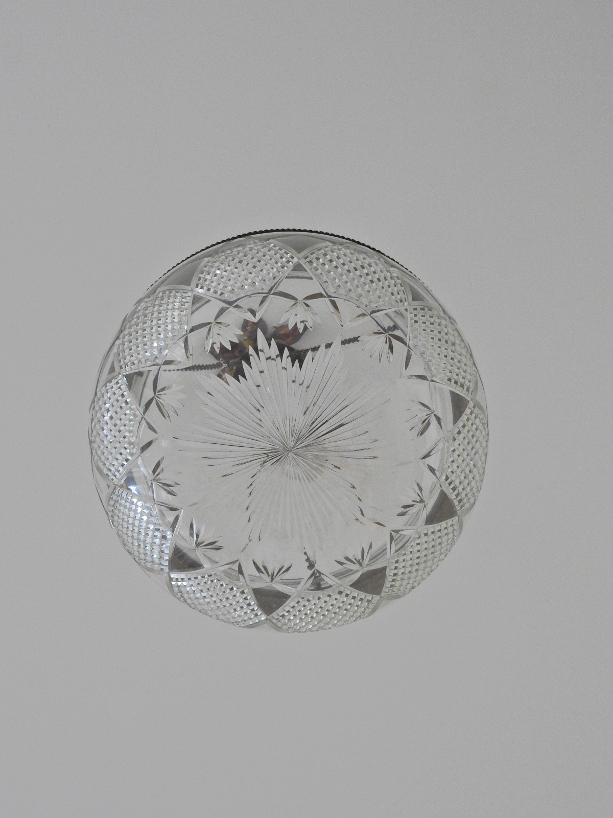 Unsigned | Edwardian Cut-Glass Plafonnier | England c.1905 | SOLD - Image 6
