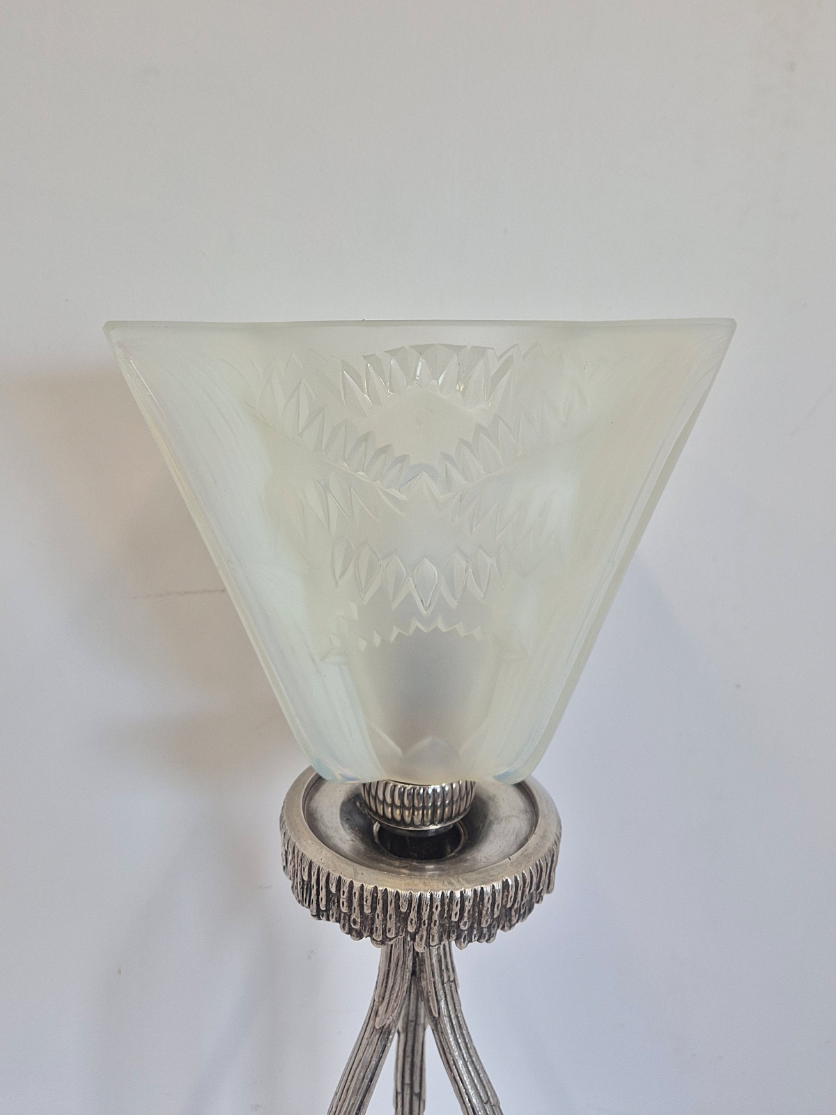 Attributed Ernst Marius-Sabino | Nickelled-Bronze Art Deco Table Lamp | France c1925 | SOLD - Image 6