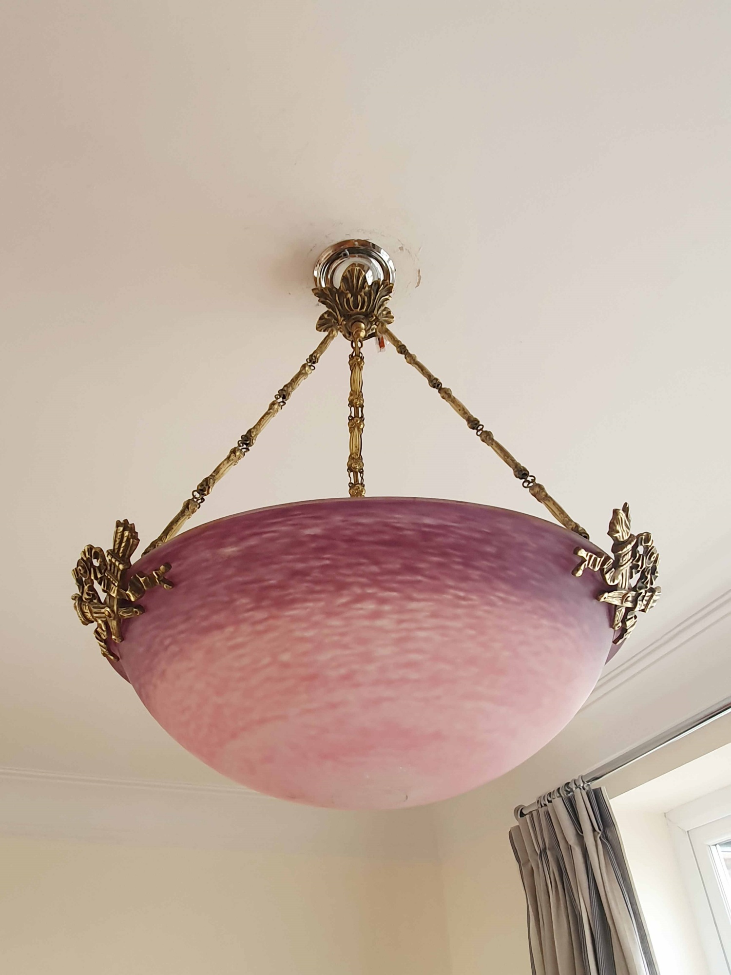 Verreries Charles Schneider | Pate-de-verre Plafonnier | France c.1930 | SOLD - Image 7