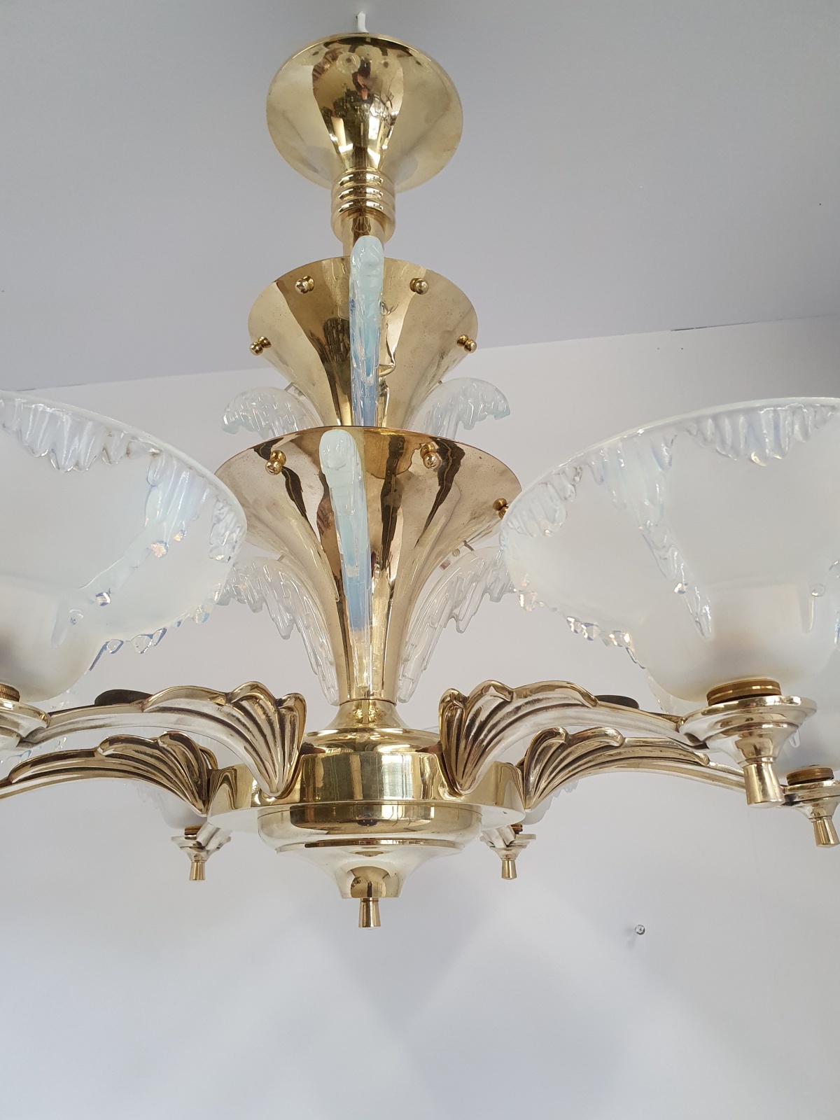 Ezan (Jean Gauthier) | Large Art Deco "Waterfall" Chandelier | France c.1935 - Image 7