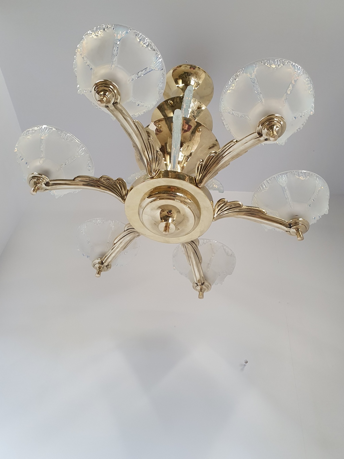 Ezan (Jean Gauthier) | Large Art Deco "Waterfall" Chandelier | France c.1935 - Image 9