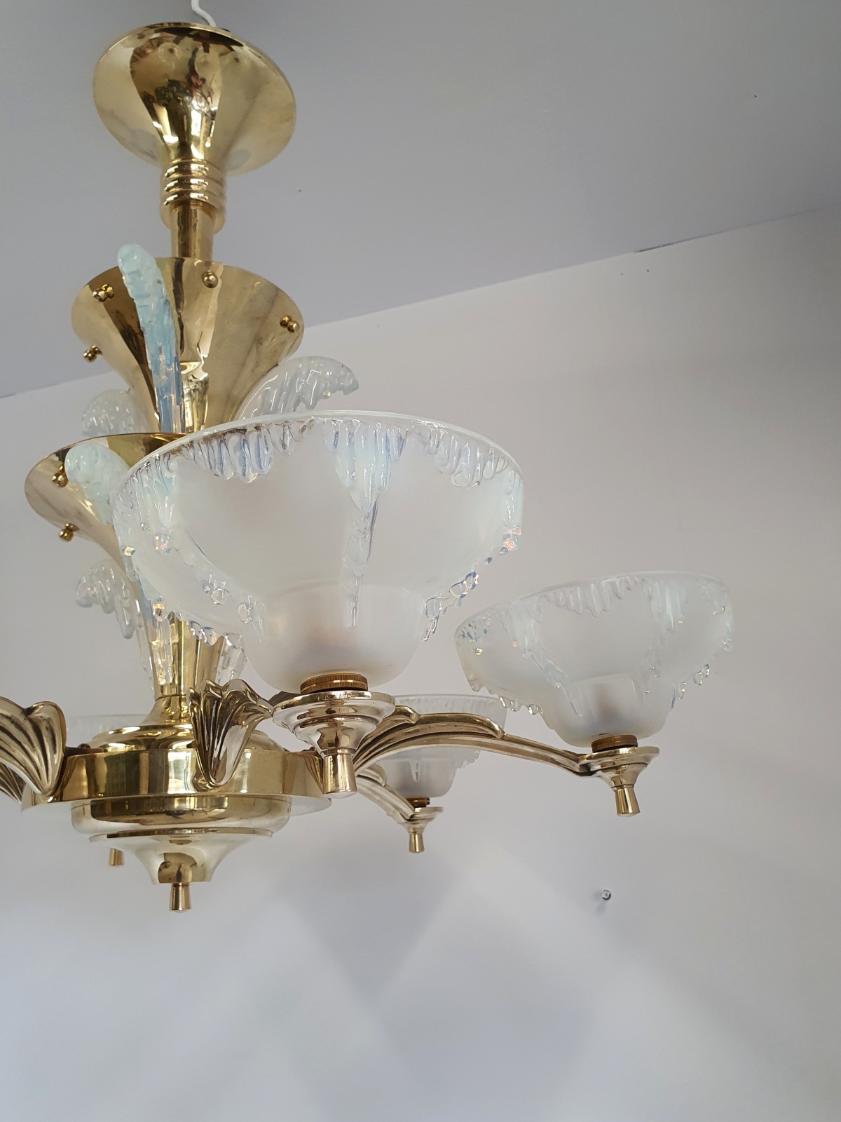 Ezan (Jean Gauthier) | Large Art Deco "Waterfall" Chandelier | France c.1935 - Image 11