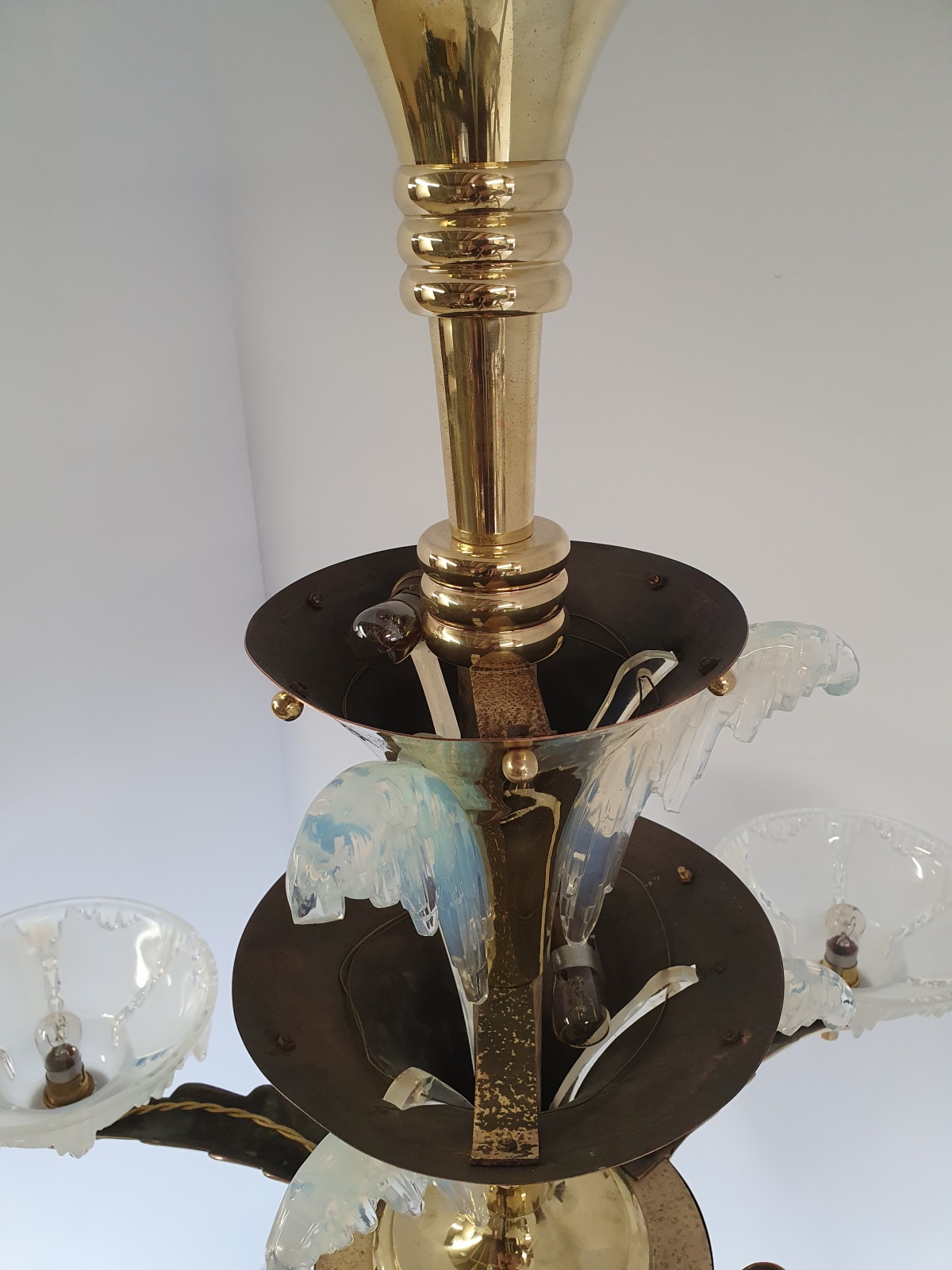 Ezan (Jean Gauthier) | Large Art Deco "Waterfall" Chandelier | France c.1935 - Image 12