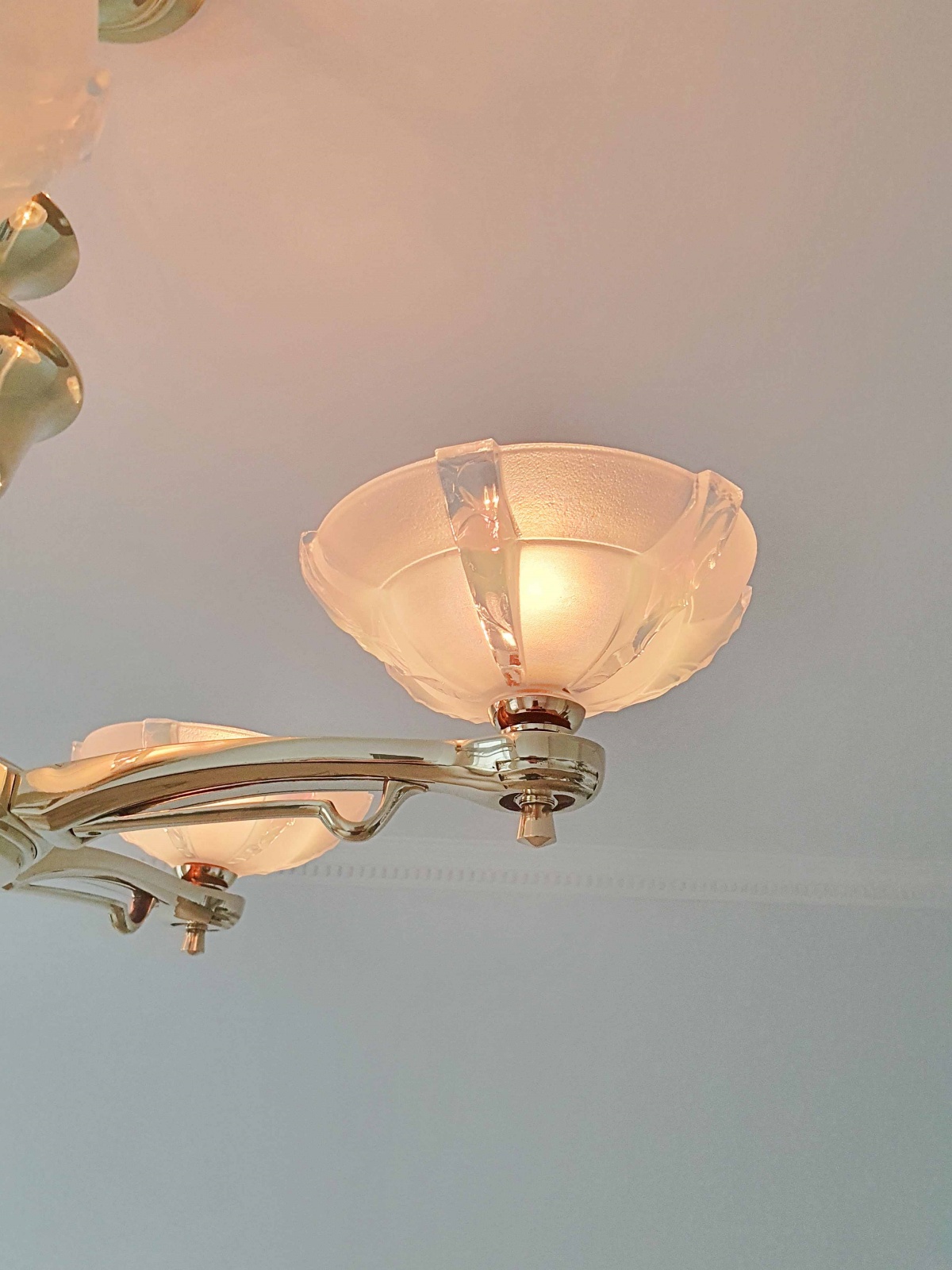 Ezan (Jean Gauthier) | 5-Branch Art Deco Chandelier | France c.1935 | SOLD - Image 8