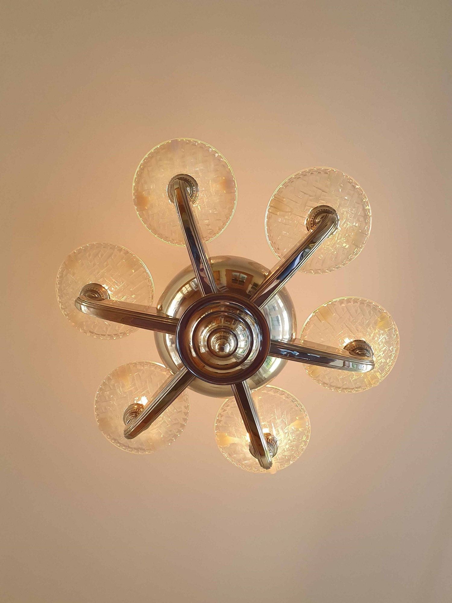 Henri Petitot & Hanots | Art Deco Modernist Chandelier | France c.1935 - Image 6