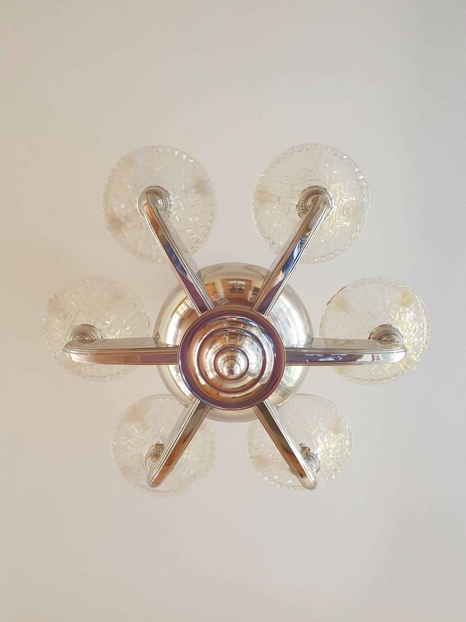 Henri Petitot & Hanots | Art Deco Modernist Chandelier | France c.1935 - Image 7