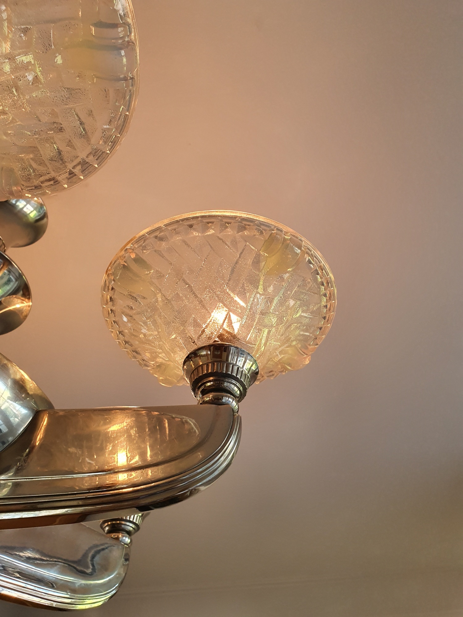 Henri Petitot & Hanots | Art Deco Modernist Chandelier | France c.1935 - Image 8