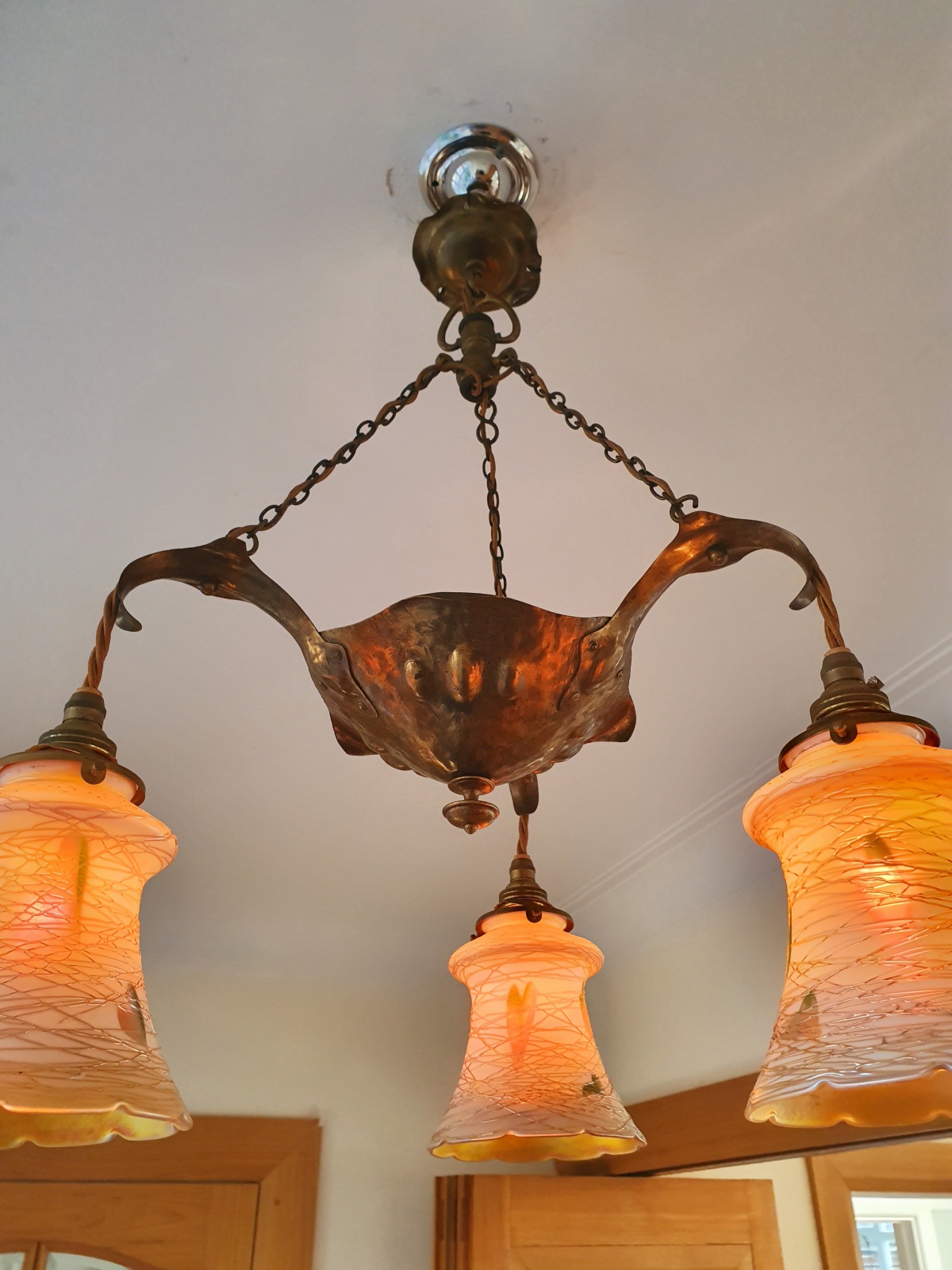Unsigned | Copper Arts & Crafts Hanging Lamp | England & U.S.A | SOLD - Image 7