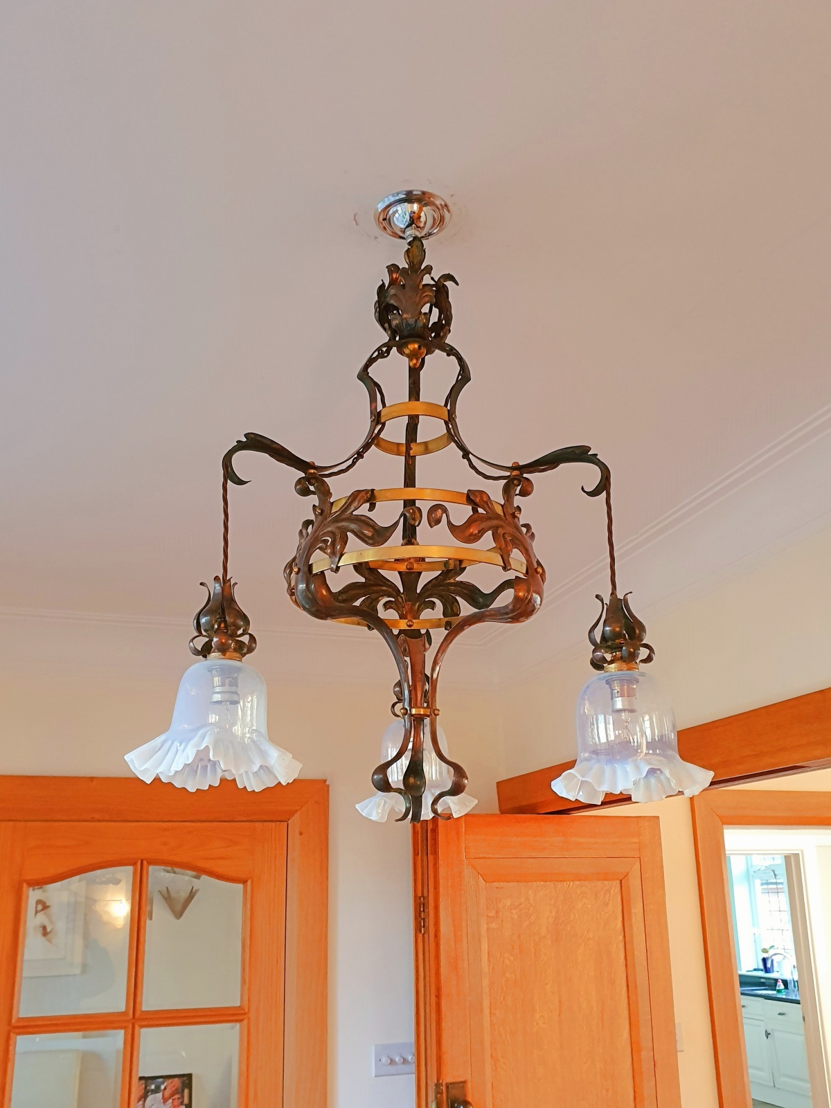 Attributed Best & Lloyd | Copper & Brass Arts & Crafts Ceiling Light | England c.1905 | SOLD - Image 2