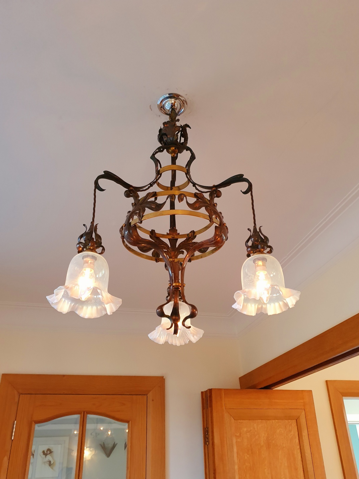 Attributed Best & Lloyd | Copper & Brass Arts & Crafts Ceiling Light | England c.1905 | SOLD - Image 3