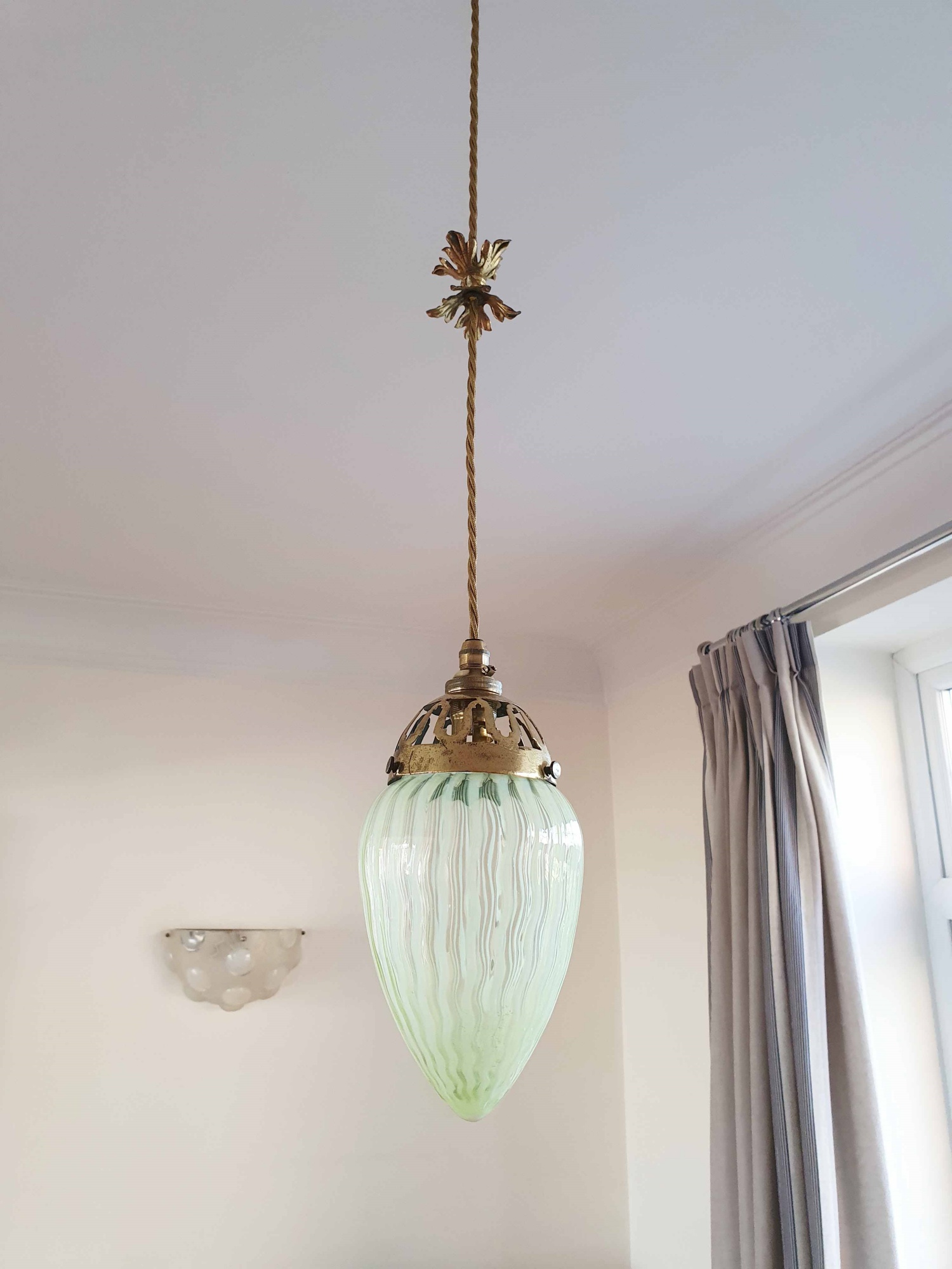 The General Electric Company (G.E.C) | Vaseline-glass Pendant Light | England c.1905 | SOLD - Image 6