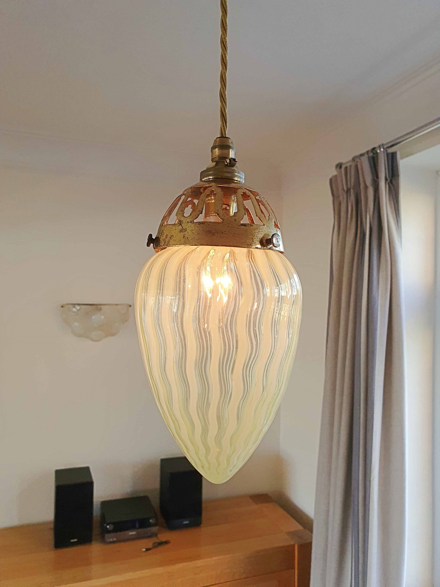 The General Electric Company (G.E.C) | Vaseline-glass Pendant Light | England c.1905 | SOLD - Image 7