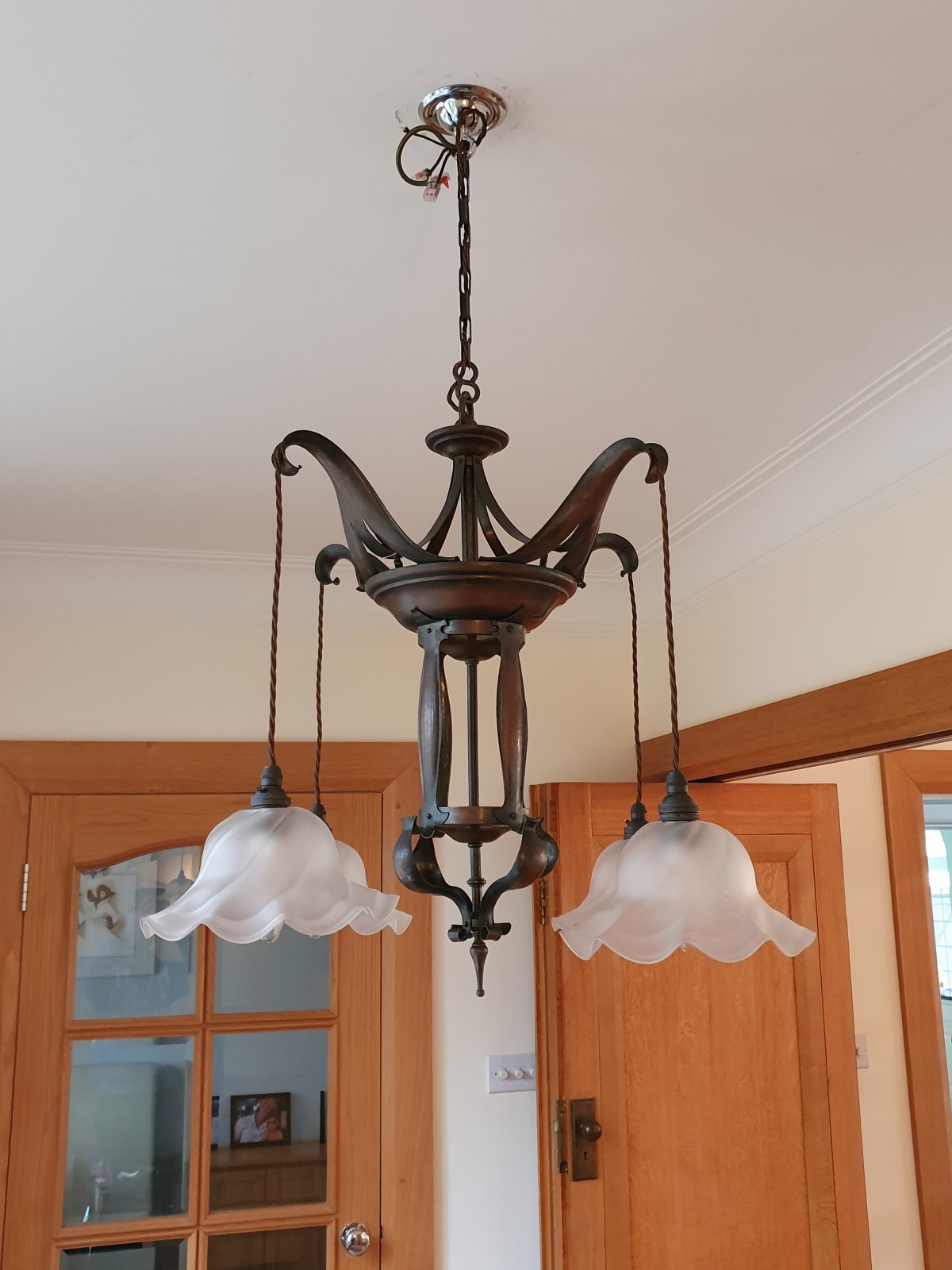 Style of Jesson, Birkett & Co. Ltd | Arts & Crafts Ceiling Light | England c.1900 | SOLD - Image 2