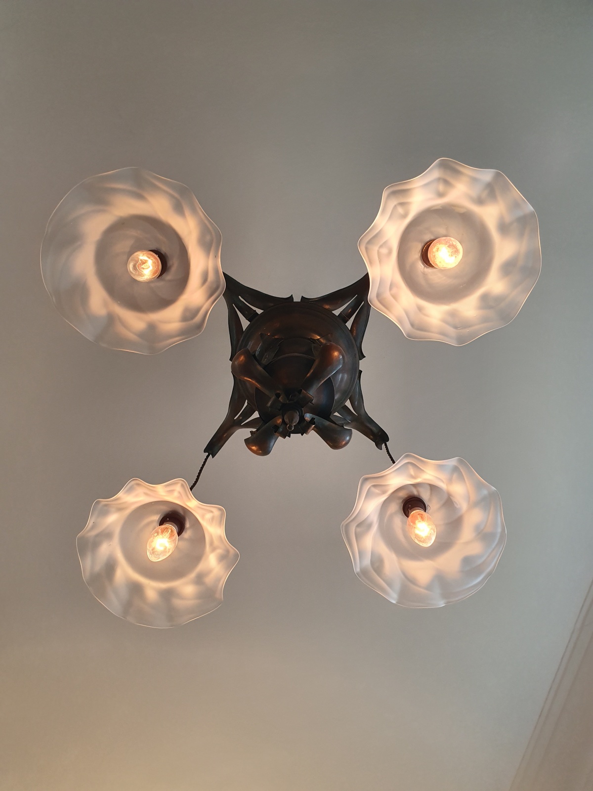 Style of Jesson, Birkett & Co. Ltd | Arts & Crafts Ceiling Light | England c.1900 | SOLD - Image 9