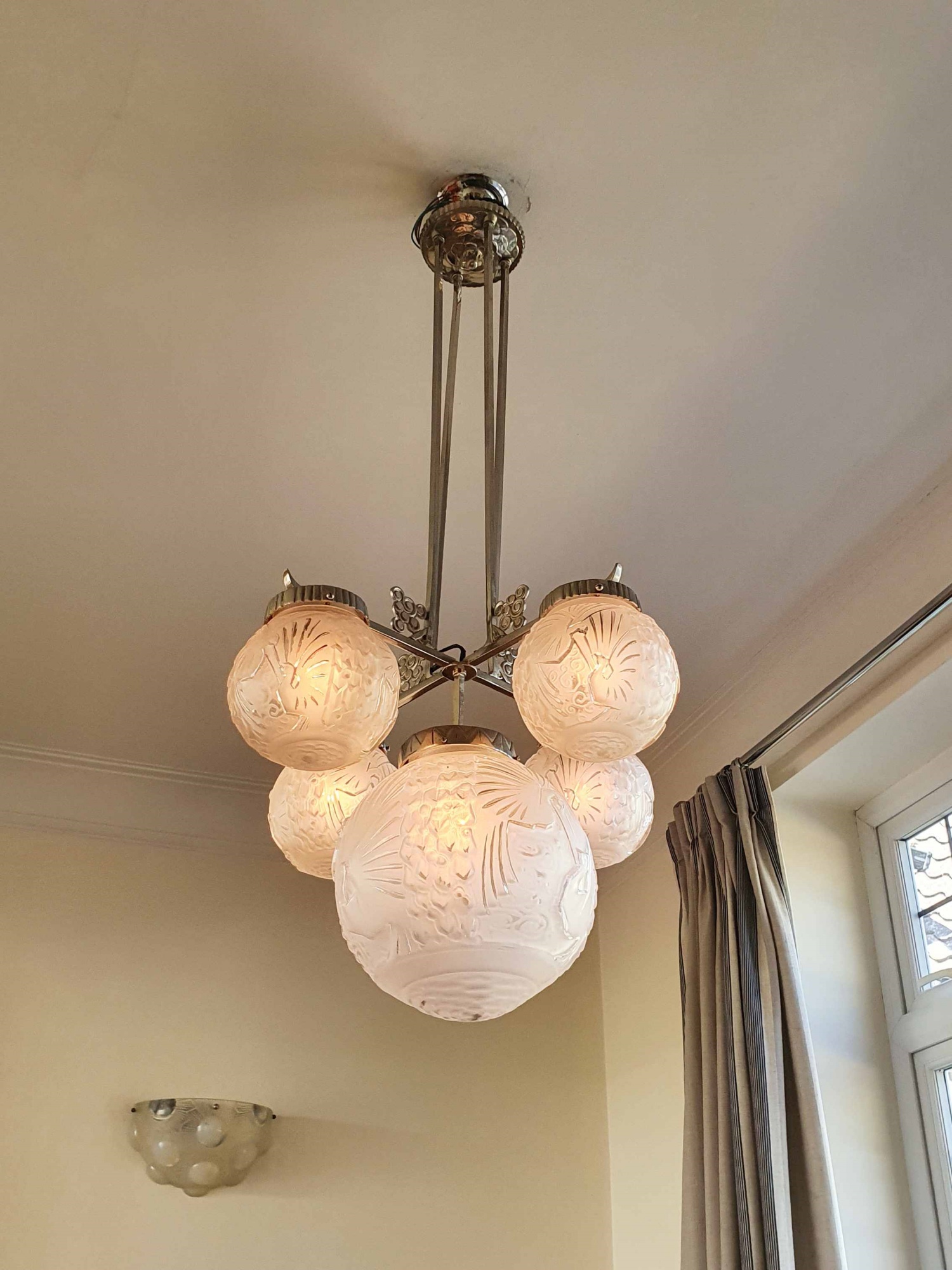 Pierre Maynadier & Muller Frères | "Le Paon" Chandelier | France c.1925 | SOLD - Image 5