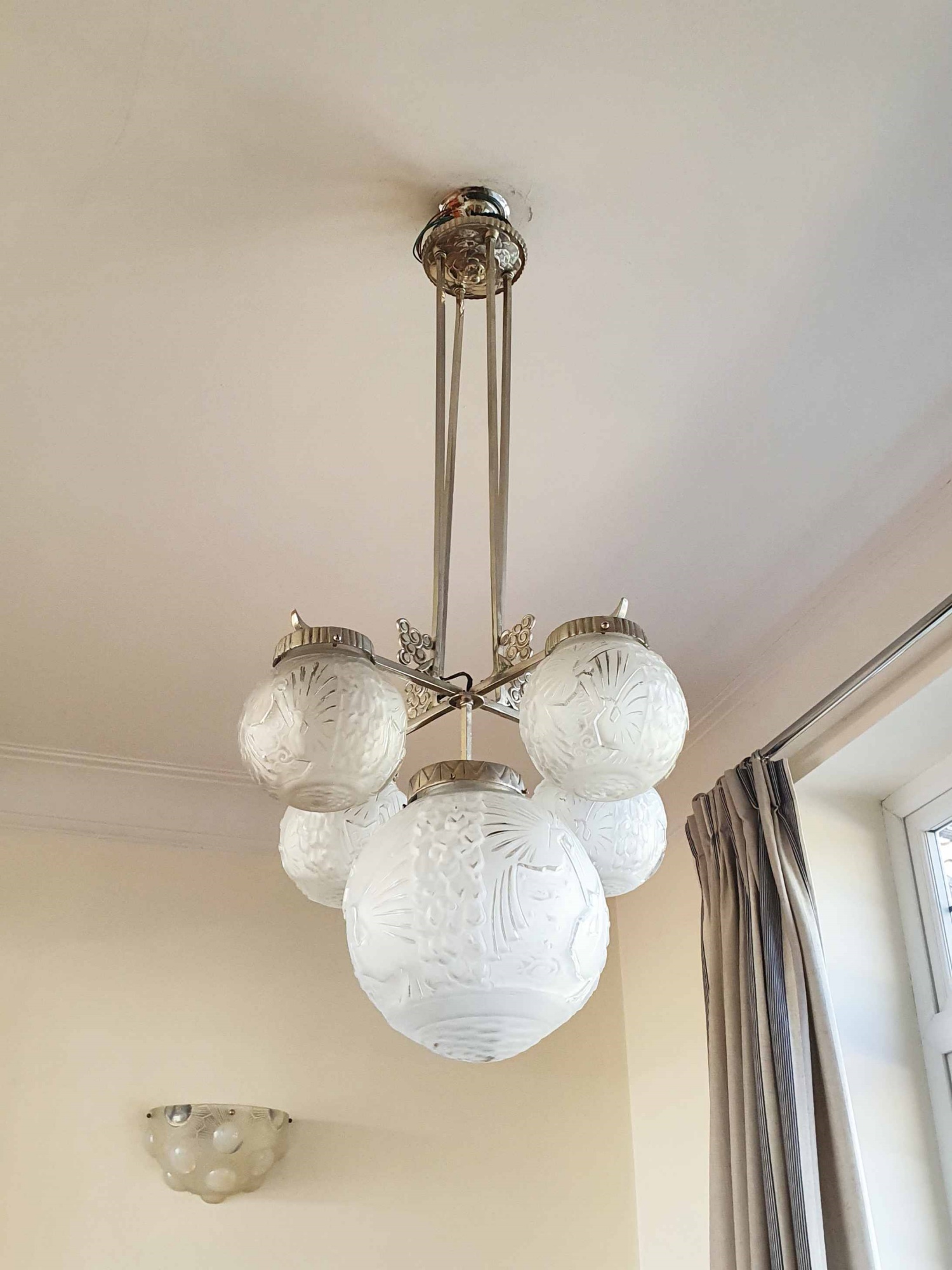 Pierre Maynadier & Muller Frères | "Le Paon" Chandelier | France c.1925 | SOLD - Image 6