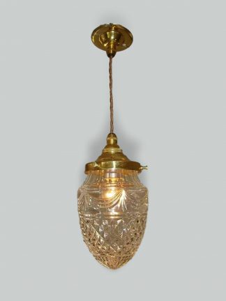 Unsigned | 2 Cut-Glass "Pineapple" Lampshades | England c.1900 | SOLD