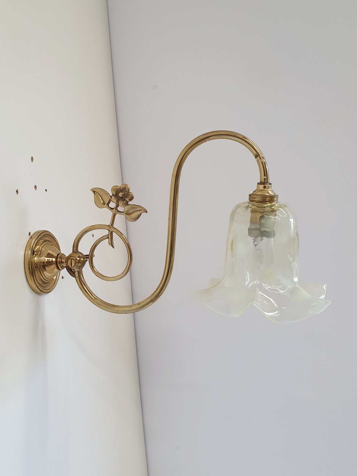 John Walsh Walsh | Art Nouveau Brass Wall Light | England c.1910 | SOLD - Image 3