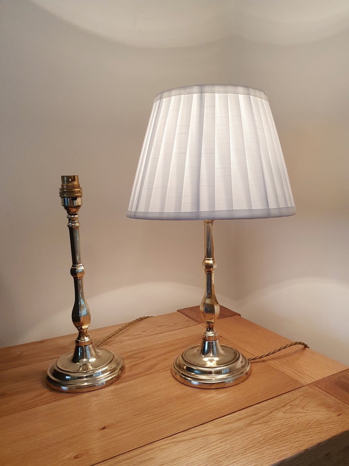 J & W.B.Smith Ltd, London & Glasgow | 2 Edwardian Brass Table Standards | England c.1925 | SOLD - Image 3