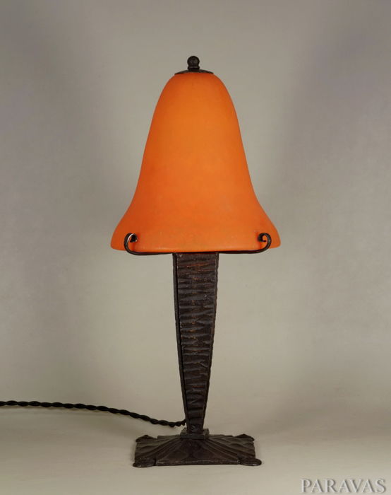 Marcel Vasseur & Daum Frères | Pate-de-verre Table Lamp | France c.1920 | SOLD - Image 4