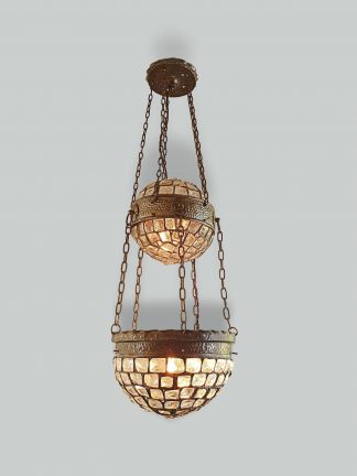 Unsigned | Secessionist "Jugenstil" Leaded-Glass lantern | Austrian c.1900-10