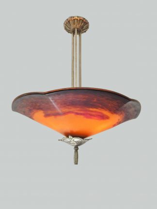 Verrerie D'art Degué | Pate-de-verre Glass Ceiling Fitting | France c.1930 | SOLD
