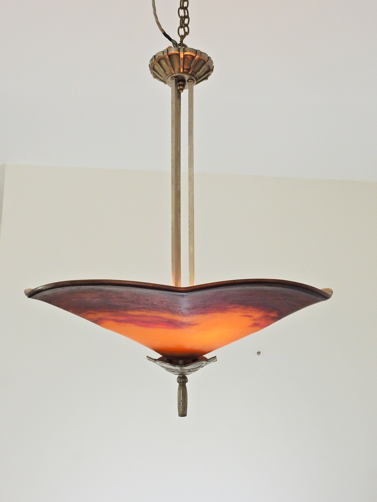 Verrerie D'art Degué | Pate-de-verre Glass Ceiling Fitting | France c.1930 | SOLD - Image 3