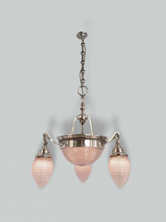 The Holophane Company | Edwardian 3-Branch Ceiling Fitting  | England c.1900-10