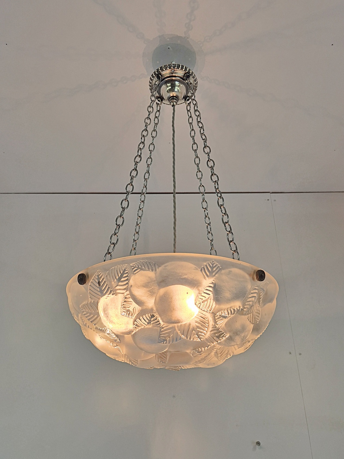 René Lalique | "Lausanne" Frosted Glass Plafonnier | France c.1930 - Image 4