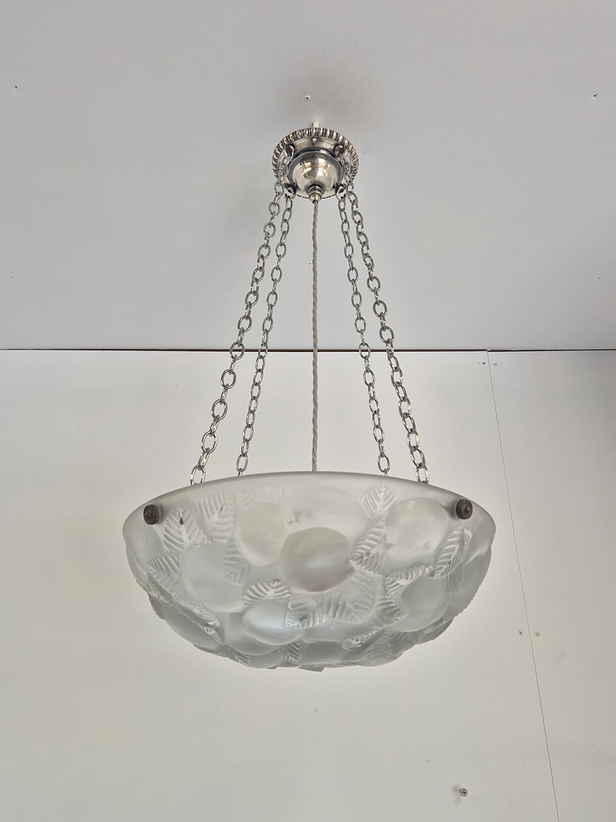 René Lalique | "Lausanne" Frosted Glass Plafonnier | France c.1930 - Image 5