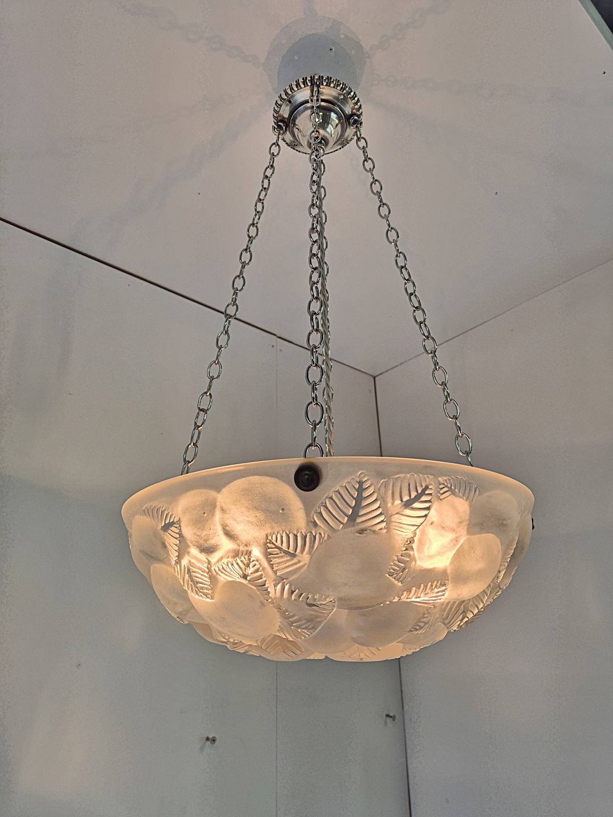 René Lalique | "Lausanne" Frosted Glass Plafonnier | France c.1930 - Image 6