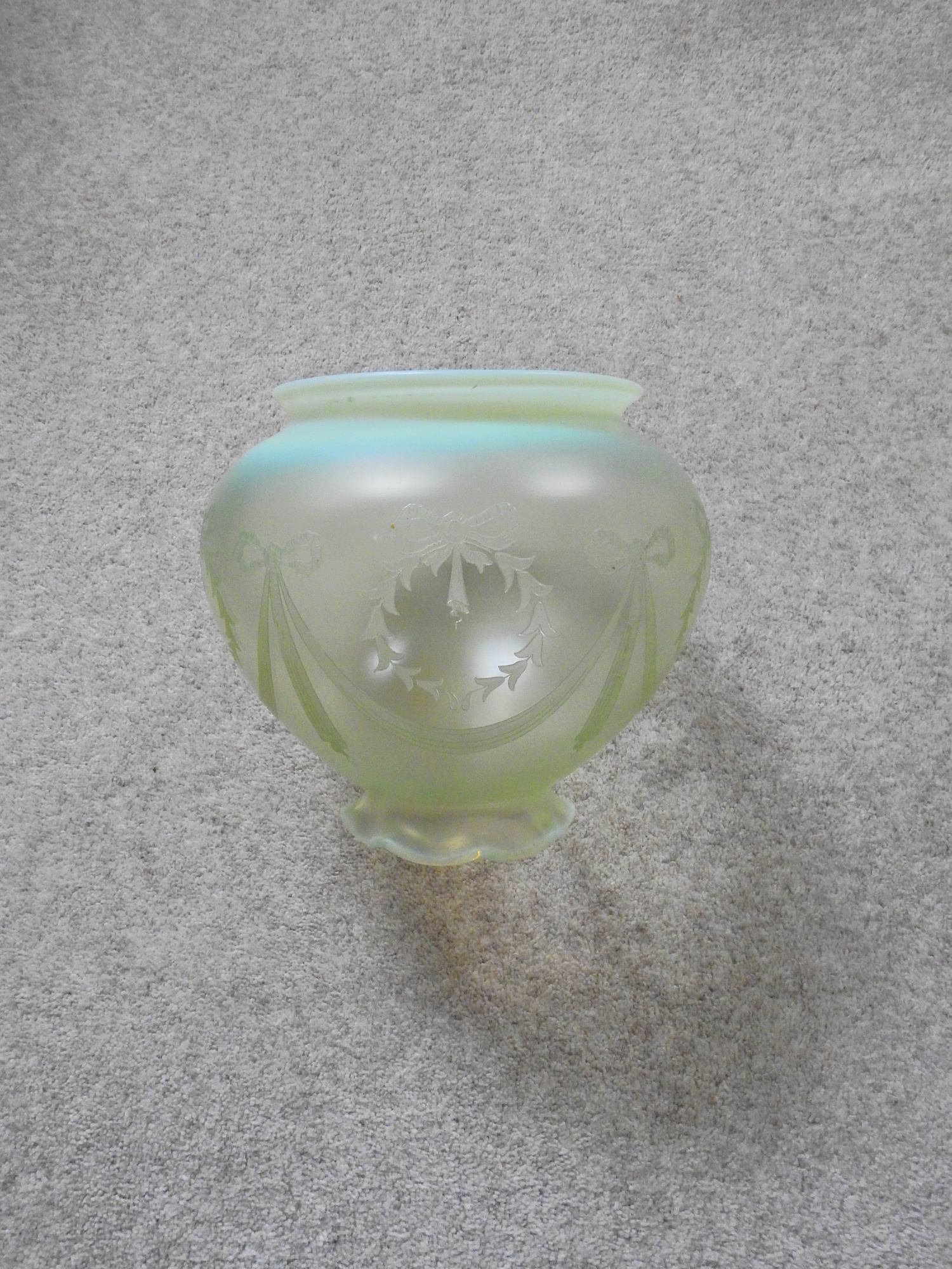 Attributed John Walsh Walsh | Large Vaseline Glass Lantern | England c.1905 - Image 7