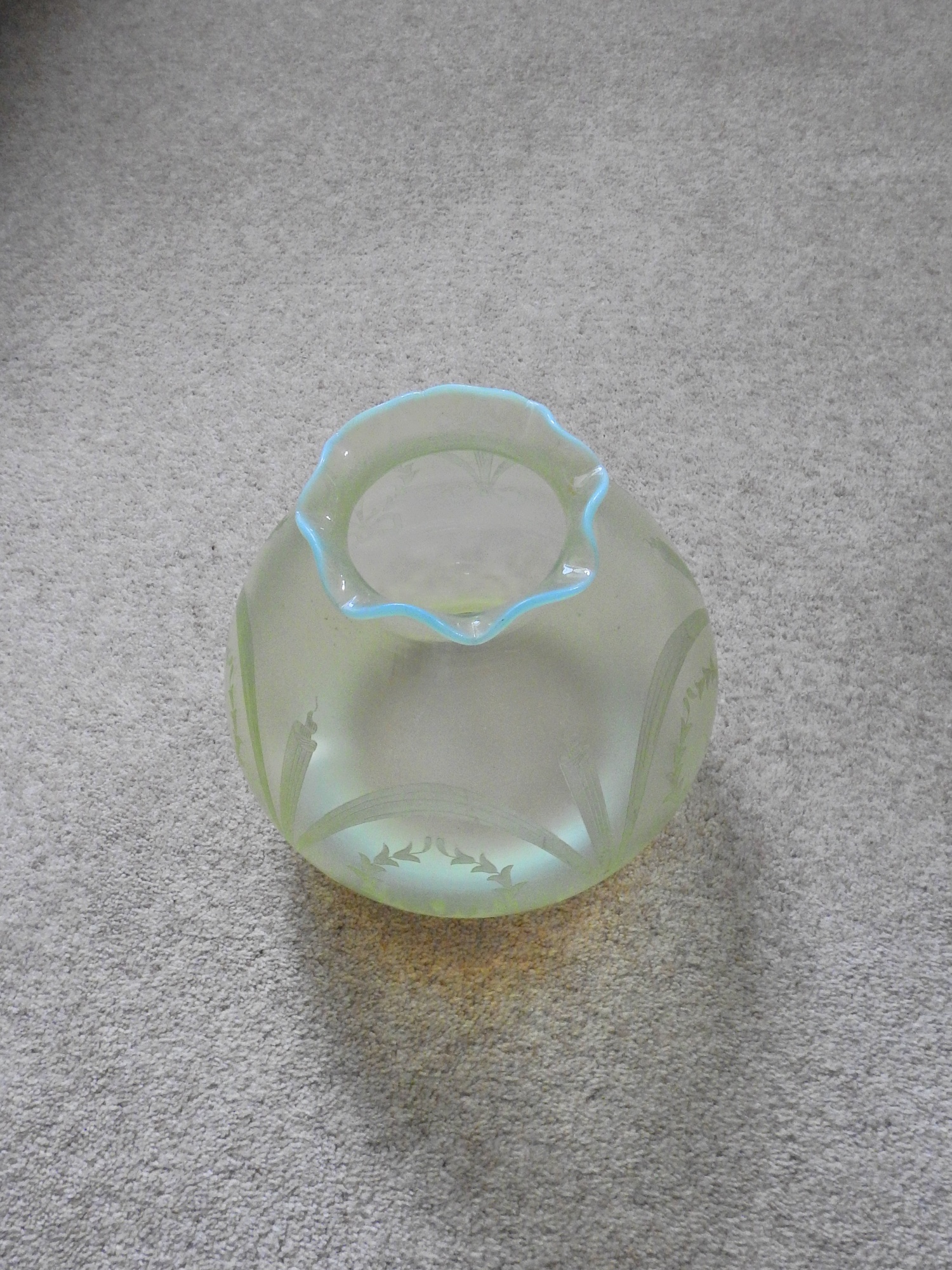 Attributed John Walsh Walsh | Large Vaseline Glass Lantern | England c.1905 - Image 8