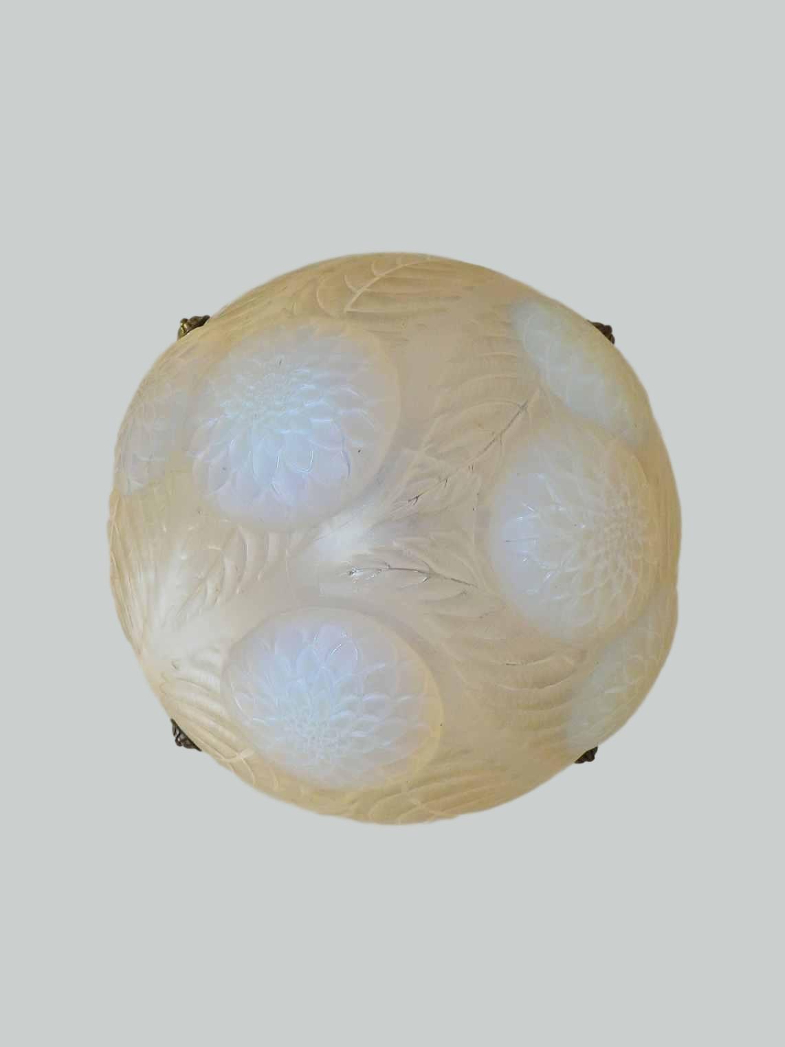 René Lalique | "Dahlia" Opalescent Glass Plafonnier | France c.1930 | SOLD - Image 4