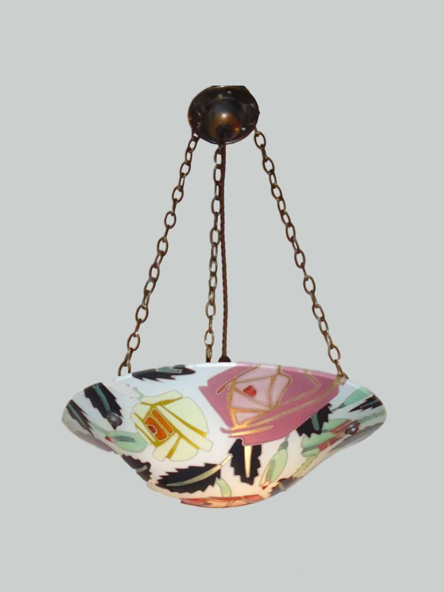 Maxonade Verrier D'Art, Paris | 2 Small Similar Art Deco Plafonniers | France c.1930 |