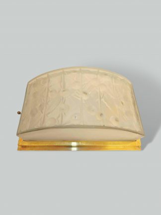 J.Robert (Jean Gauthier) | 3 Art Deco Frosted Glass Wall/Flush Lights | France c.1930