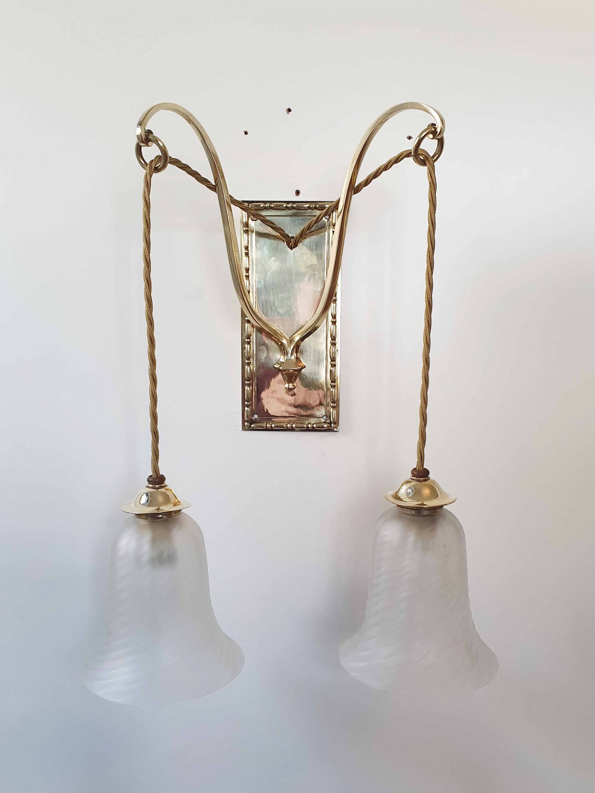 Attributed The General Electric Company | 2 Edwardian Twin-arm Wall Lights | England c.1905 | SOLD - Image 2