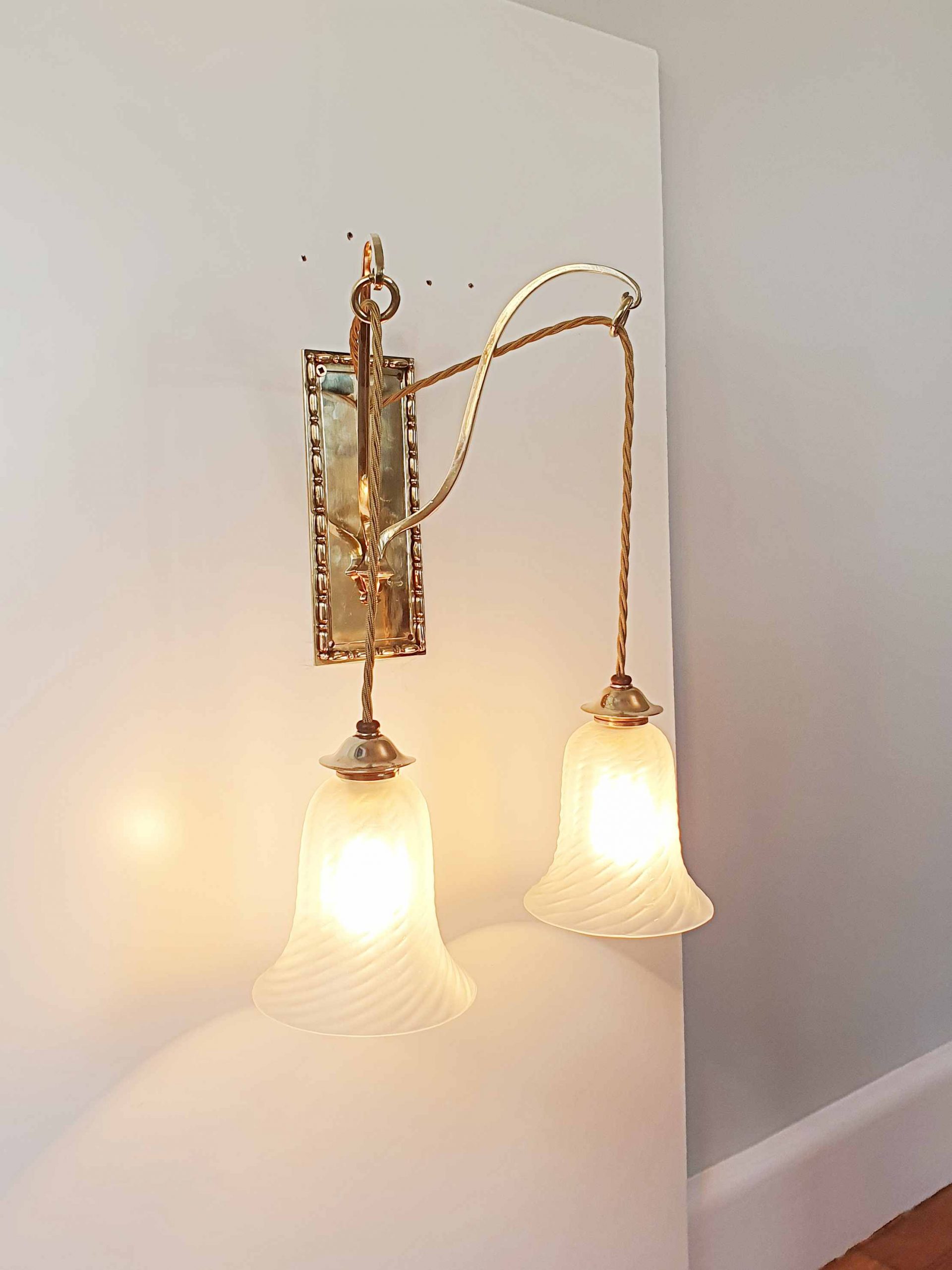 Attributed The General Electric Company | 2 Edwardian Twin-arm Wall Lights | England c.1905 | SOLD - Image 3