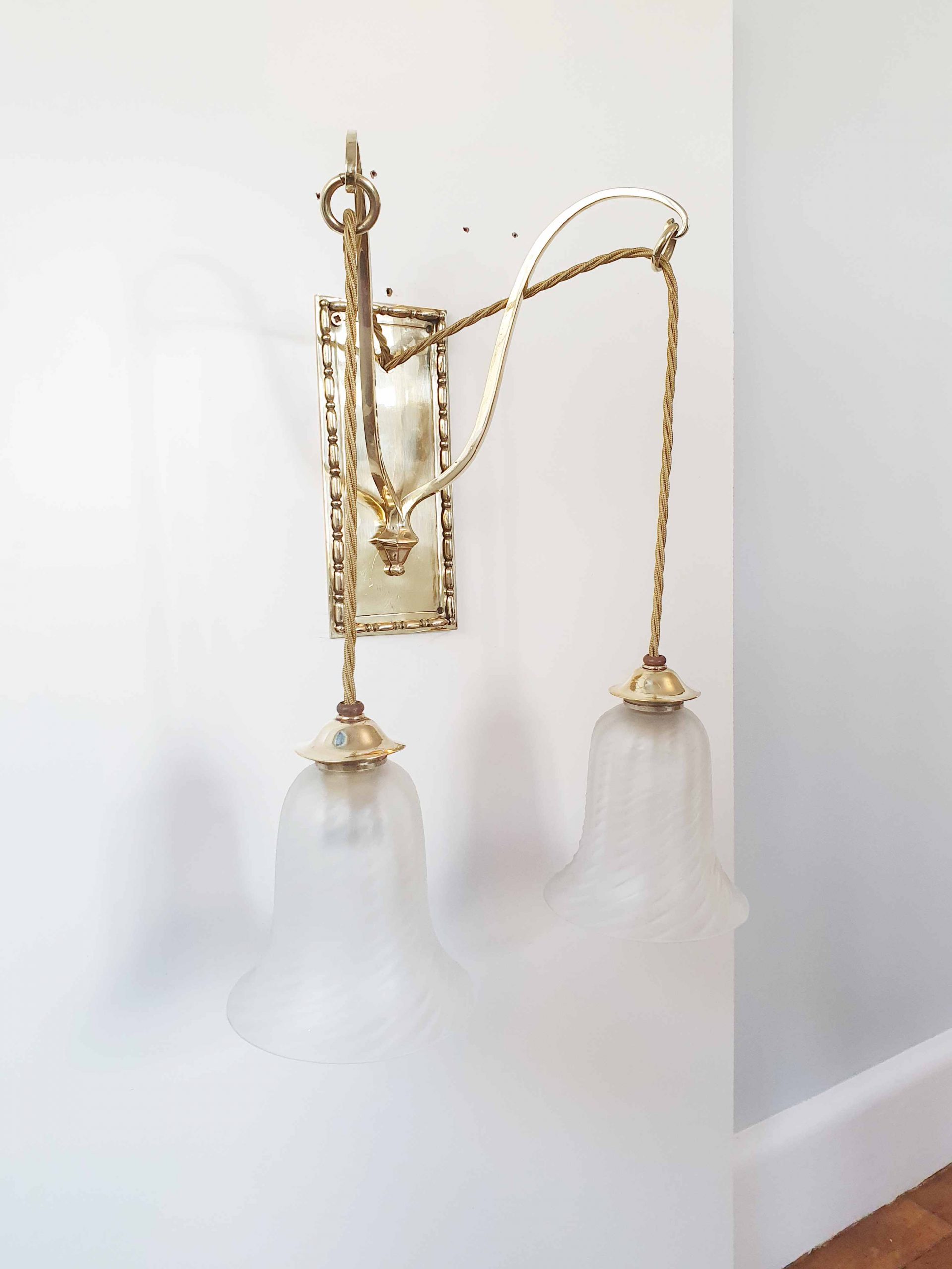 Attributed The General Electric Company | 2 Edwardian Twin-arm Wall Lights | England c.1905 | SOLD - Image 4