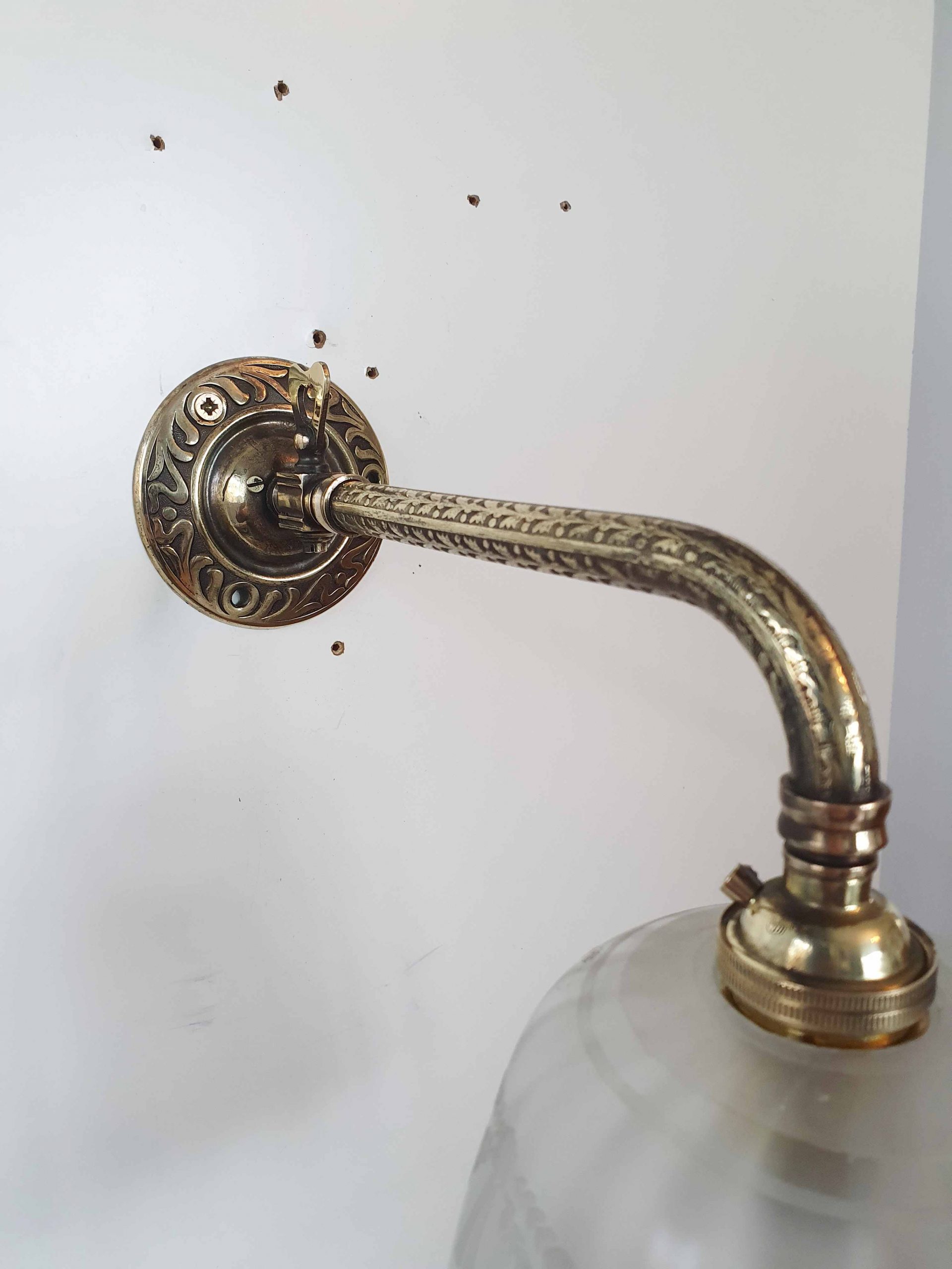 Unsigned | 2 Edwardian Gas Wall Lights | England 1903 | SOLD - Image 6