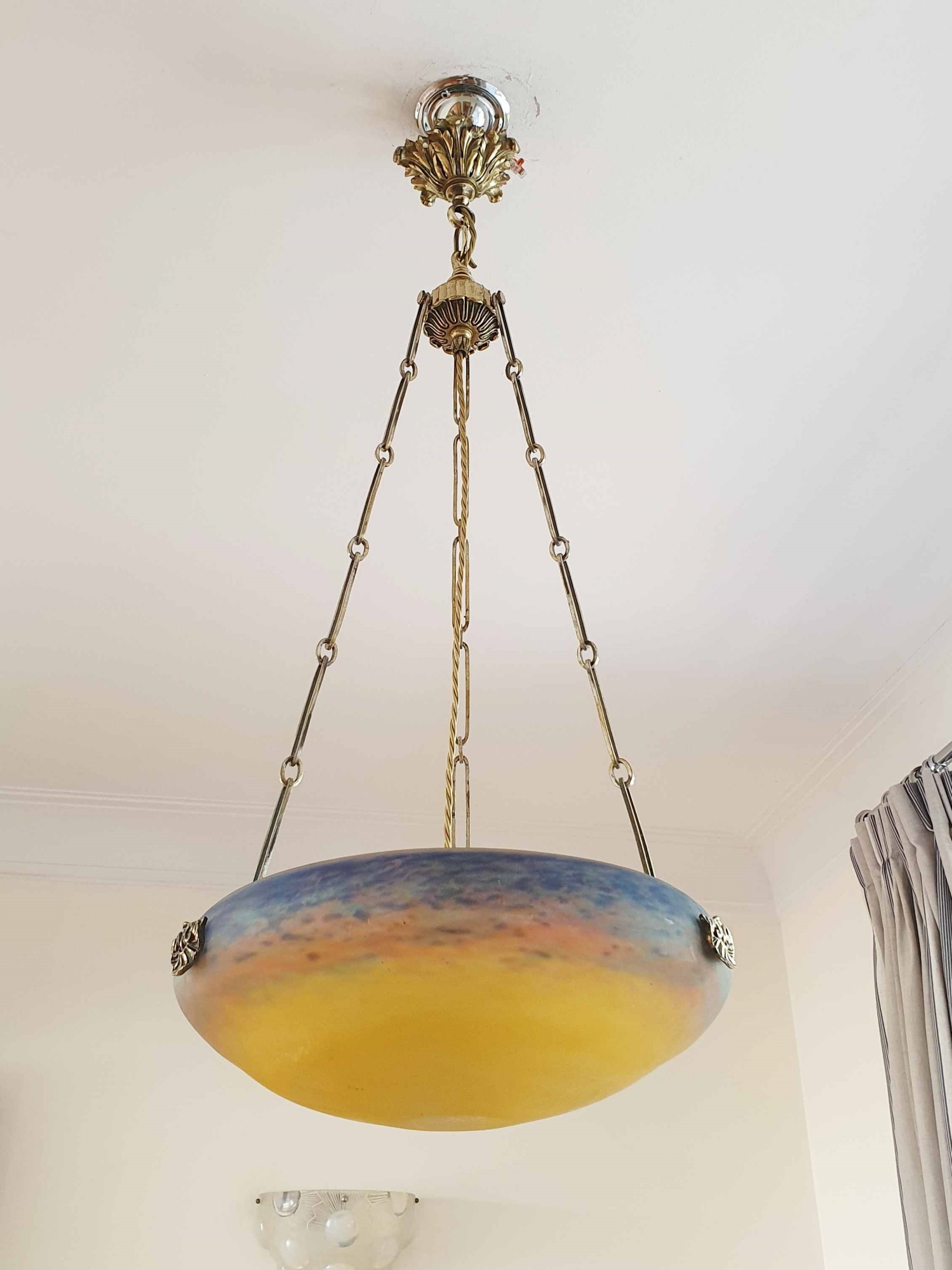 Muller Fréres, Luneville | Pate-de-verre Plafonnier | France c.1930 | SOLD - Image 4