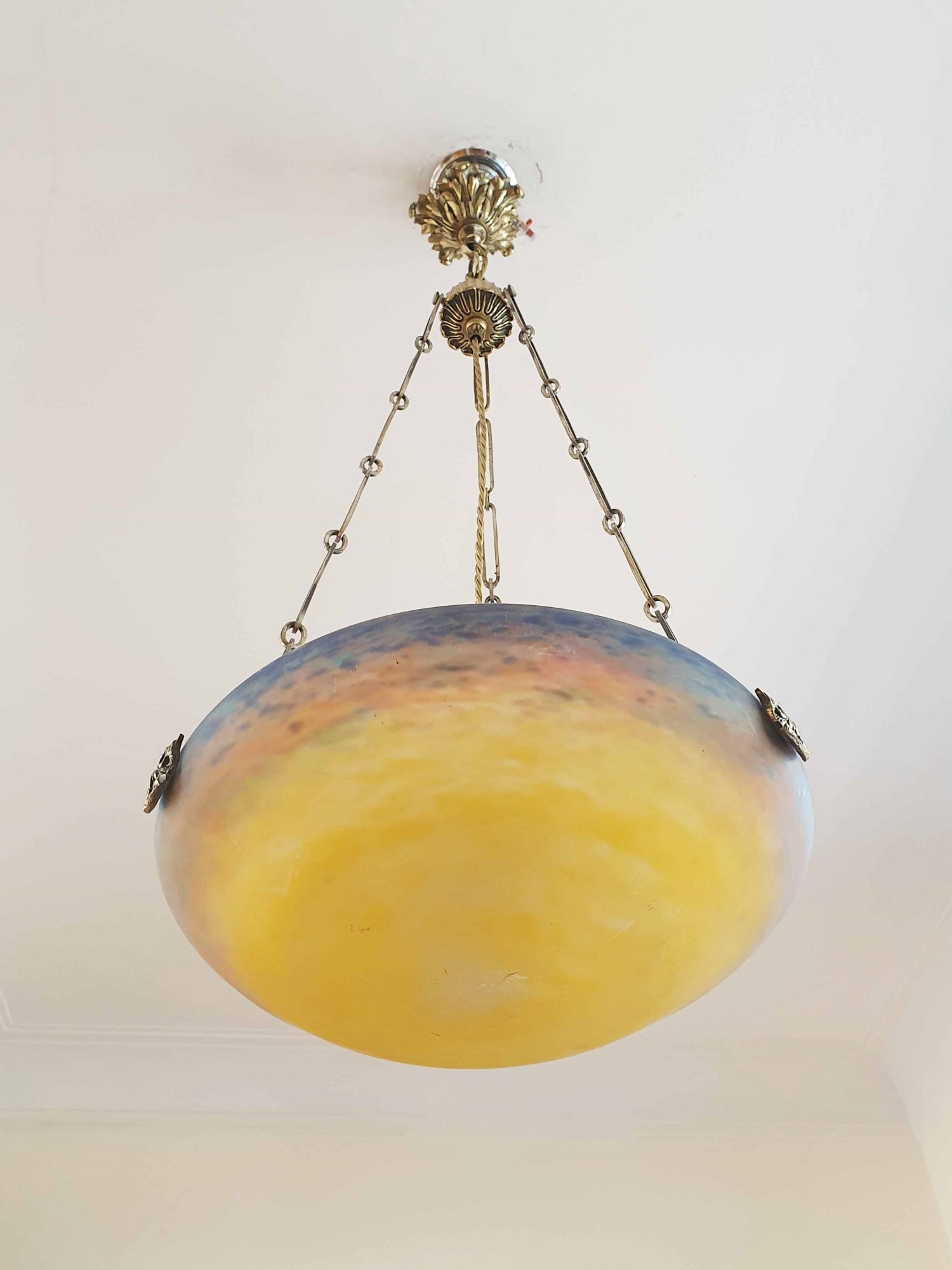 Muller Fréres, Luneville | Pate-de-verre Plafonnier | France c.1930 | SOLD - Image 6